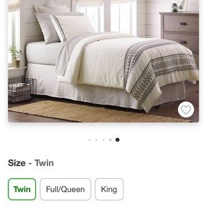 Hearth and hand embroidered blend duvet twin size